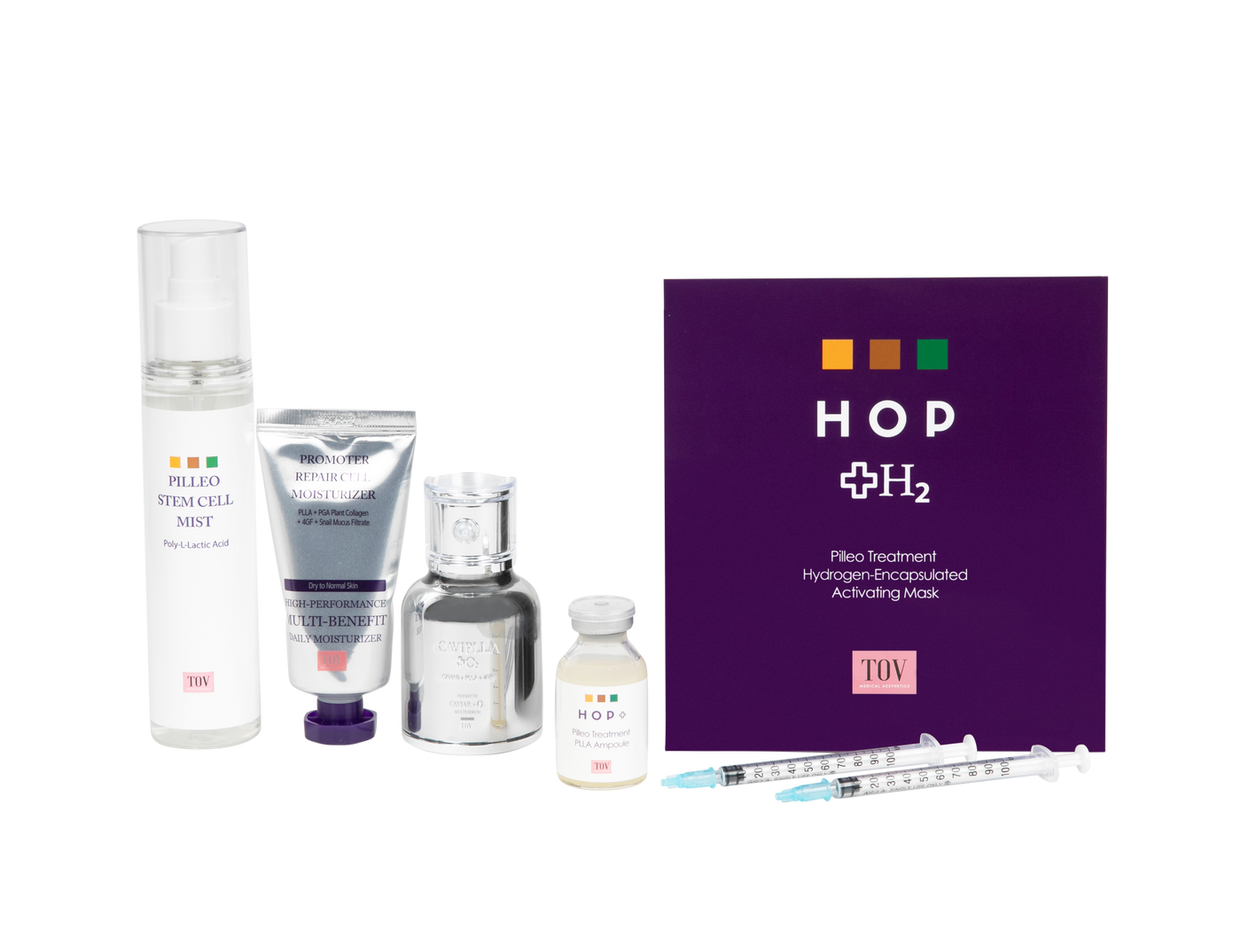 HOUSE OF PLLA® HOP+ Pilleo Mask Trial Kit - 5 Face & Neck/Mist 120ml/Caviplla/Moisturizer 50ml